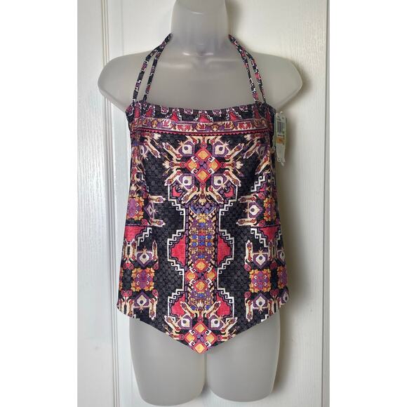 Becca Women's Cozumel Handkerchief Hem Tankini Swim Top Size Small NWT - Picture 1 of 4